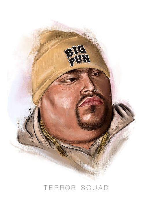 Hip Hop 90s legend Big Pun digital Print portrait 